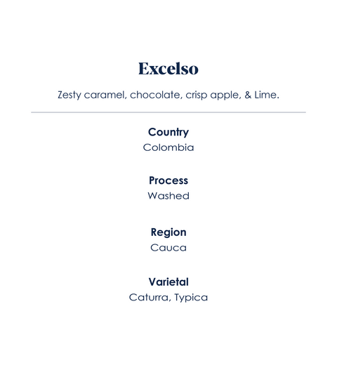 Excelso Colombia speciality coffee Features