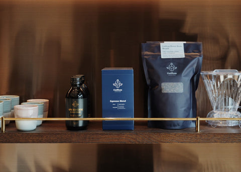 Coffee products including a bag, bottle, and container 