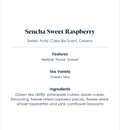 Sencha Sweet Raspberry Tea Information