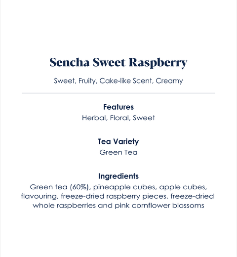 Sencha Sweet Raspberry Tea Information