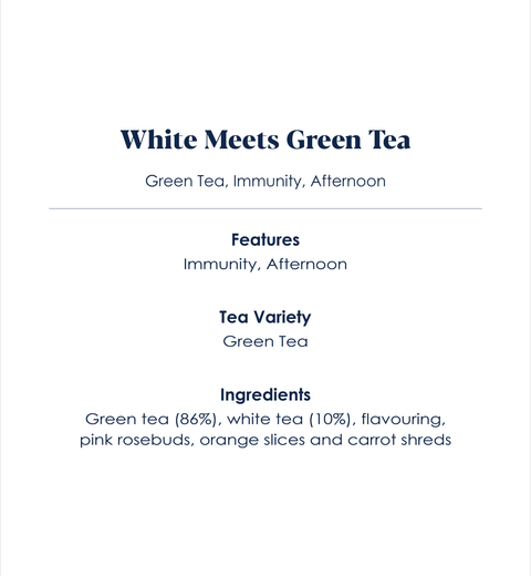 White and Green specialty tea herbs.