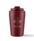 Guillam reusable travel mug in maroon
