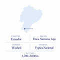 Finca Alemana speciality coffee origin: Loja, Ecuador, washed Typica Nacional, 1,700-2,000 m