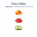 Finca Milán speciality coffee tasting notes: fruit cocktail, strawberry laces, cucumber